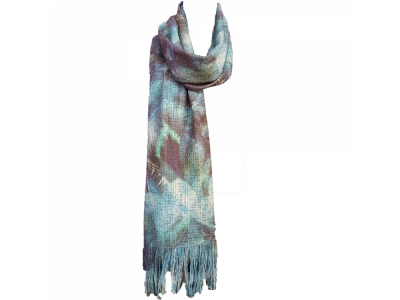 Pashmina Print - Plumas Celeste