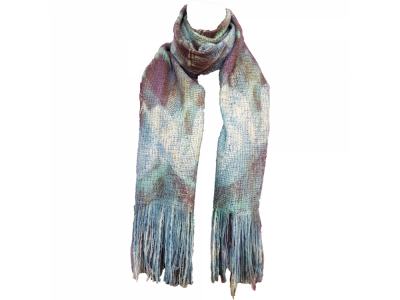 Pashmina Print - Plumas Celeste